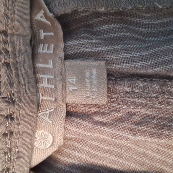 Atheta Woman size 14 Grey elastic waist, striped pants with drawstring. - Picture 3 of 5